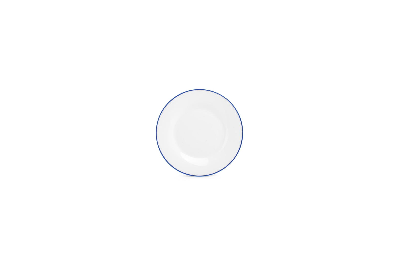 S&P - Basic White Assiette plate 15cm blue rim Basic White - 1 SET - 6 pièces