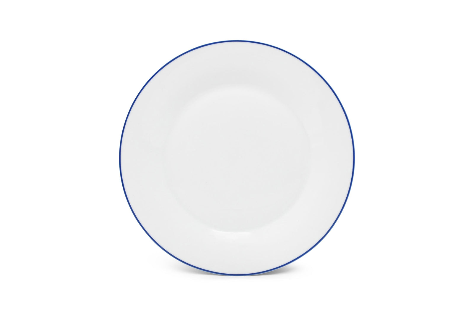 S&P - Basic White Assiette plate 27cm blue rim Basic White - 1 SET - 6 pièces