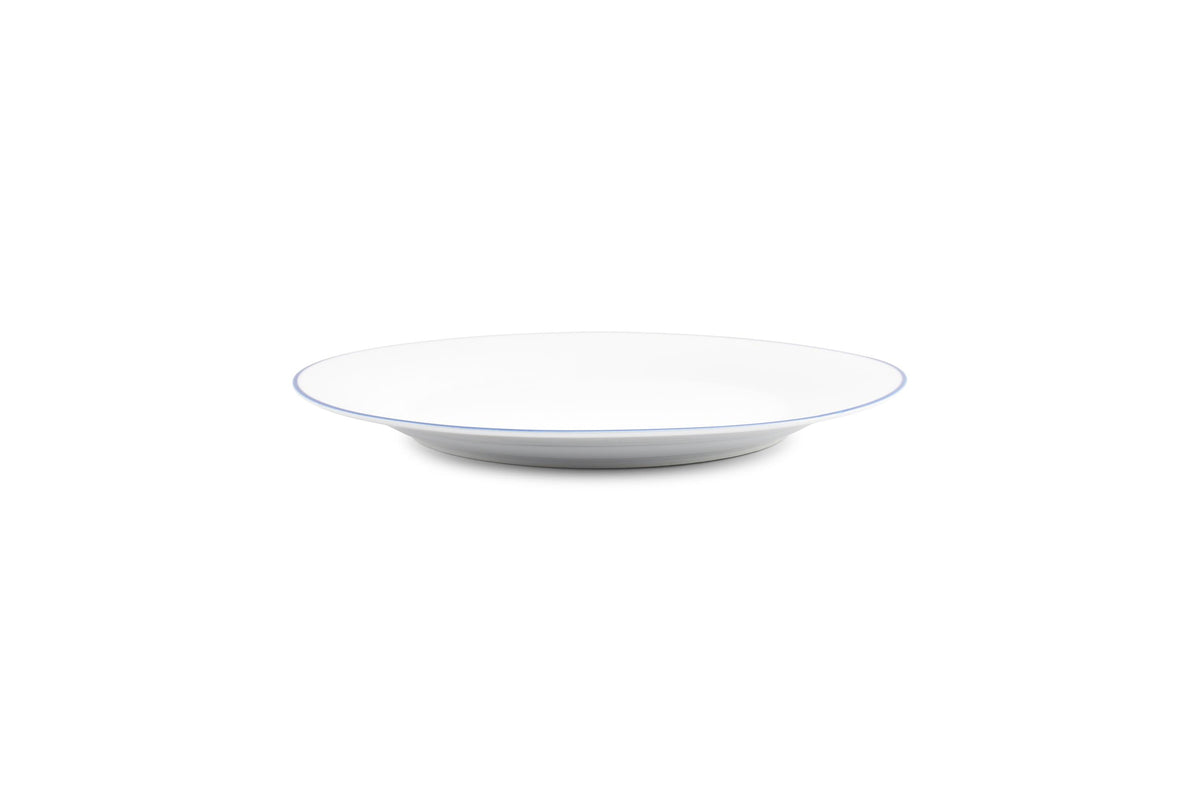 S&P - Basic White Assiette plate 27cm blue rim Basic White - 1 SET - 6 pièces