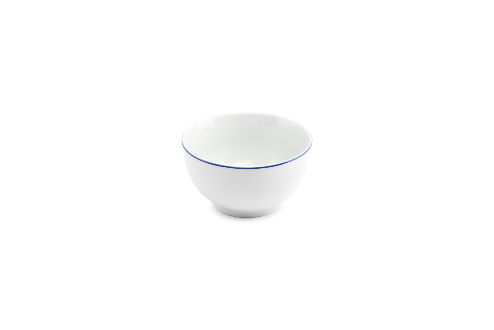 S&P - Basic White Bol 14xH8cm blue rim Basic White - 1 SET - 6 pièces