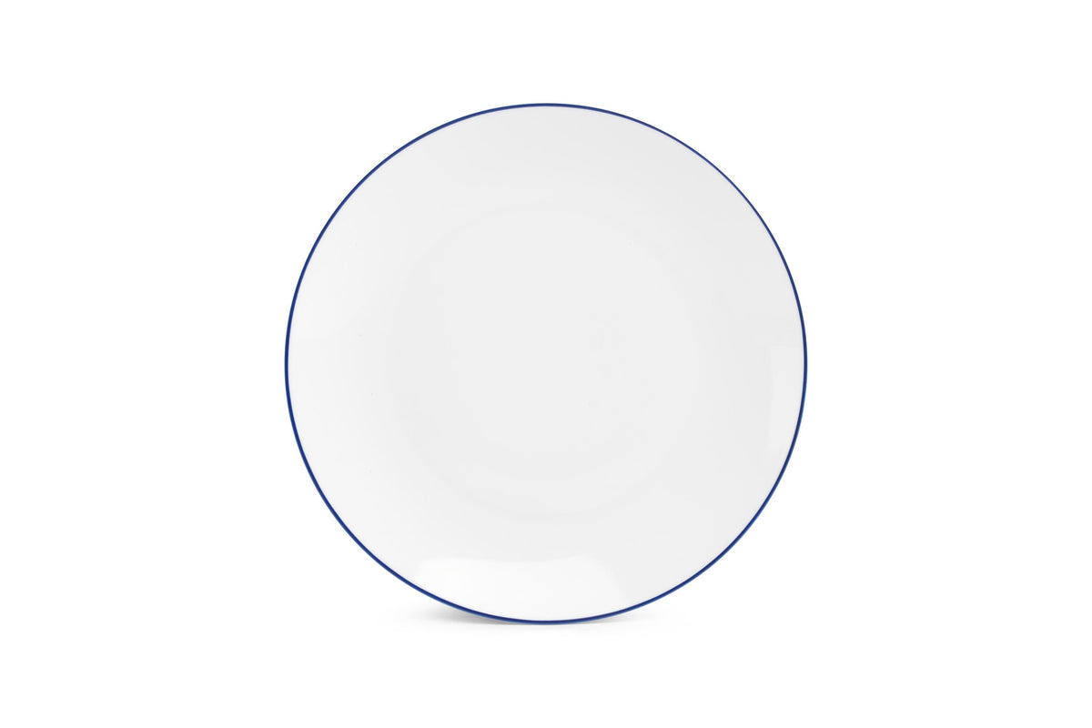 S&P - Basic White Plat bord 26,5cm coupe blue rim Basic White - 1 SET - 6 stuks