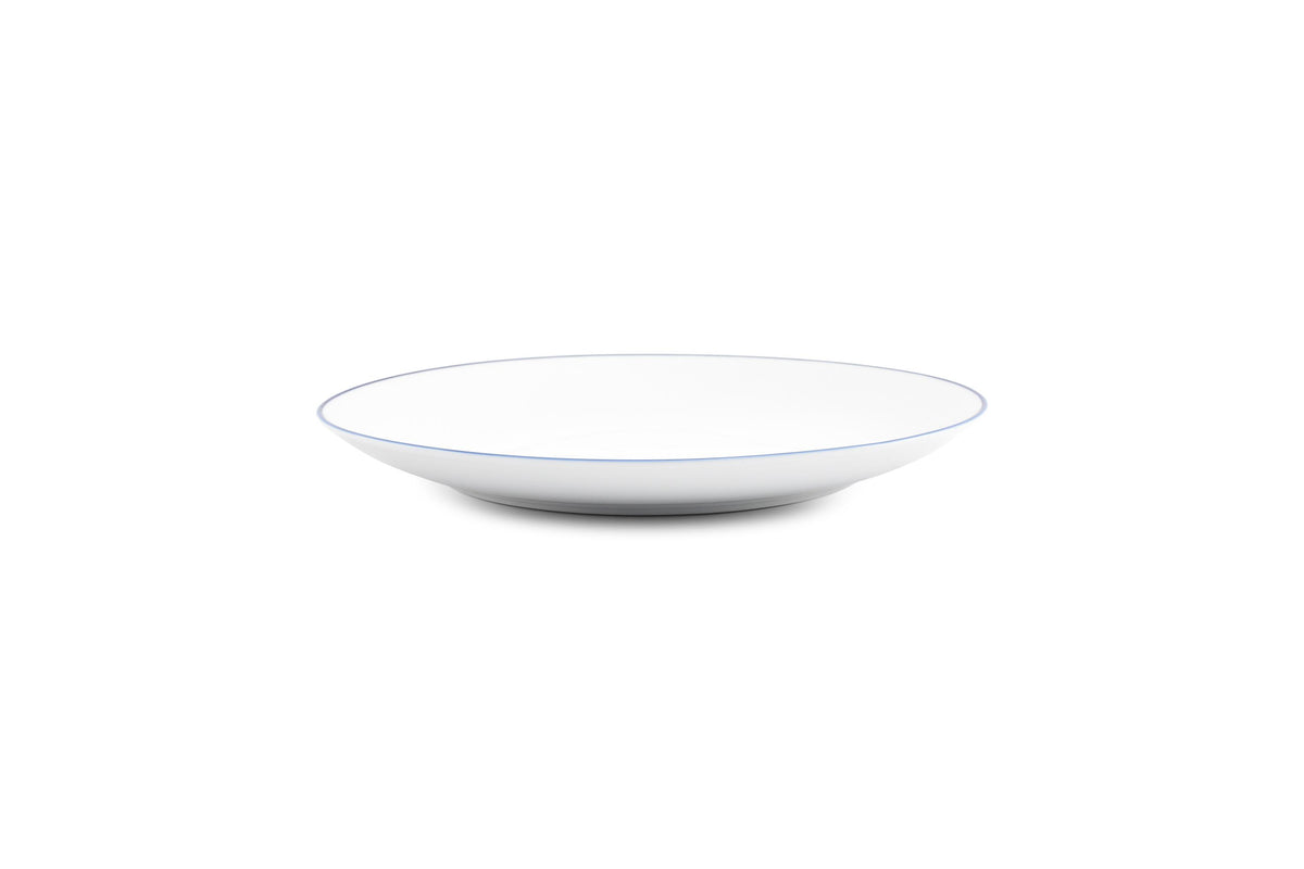 S&P - Basic White Plat bord 26,5cm coupe blue rim Basic White - 1 SET - 6 stuks
