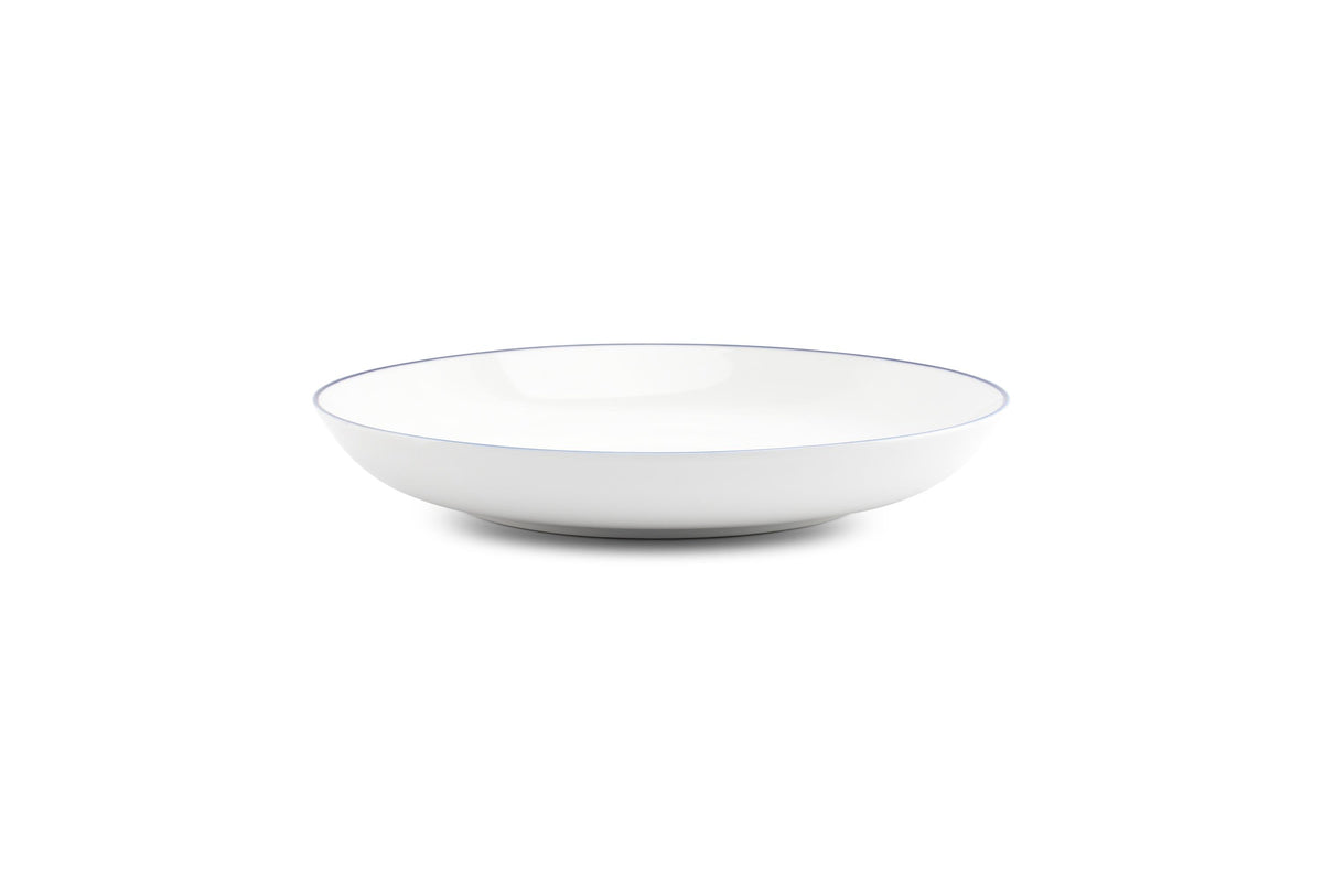 S&P - Basic White Assiette creuse 27xH4cm coupe blue rim Basic White - 1 SET - 6 pièces