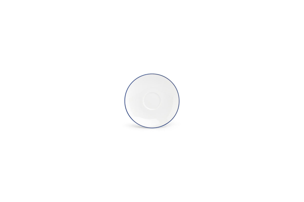 S&P - Basic White Mokkaschotel 12,5cm blue rim Basic White - 1 SET - 6 stuks