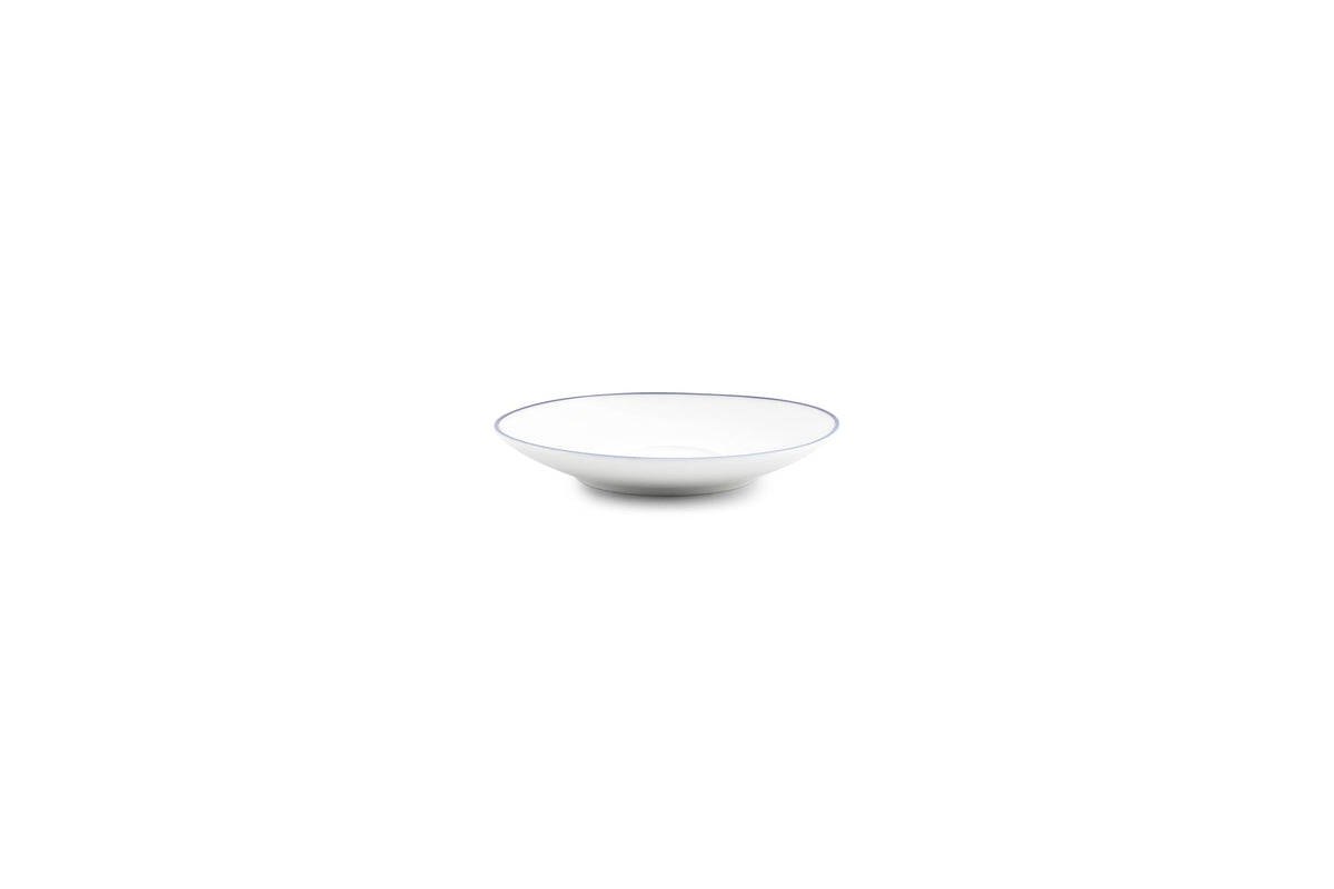 S&P - Basic White Mokkaschotel 12,5cm blue rim Basic White - 1 SET - 6 stuks