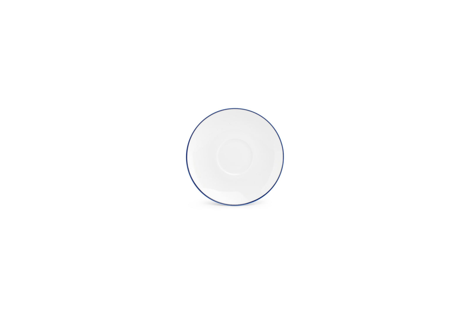 S&P - Basic White Soucoupe 14,5cm blue rim Basic White - 1 SET - 6 pièces