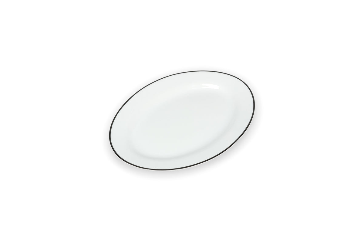 Bonbistro - Bistro Black Rim Serveerschaal 24,5x17,5xH2cm black rim Bistro - 1 SET - 6 stuks