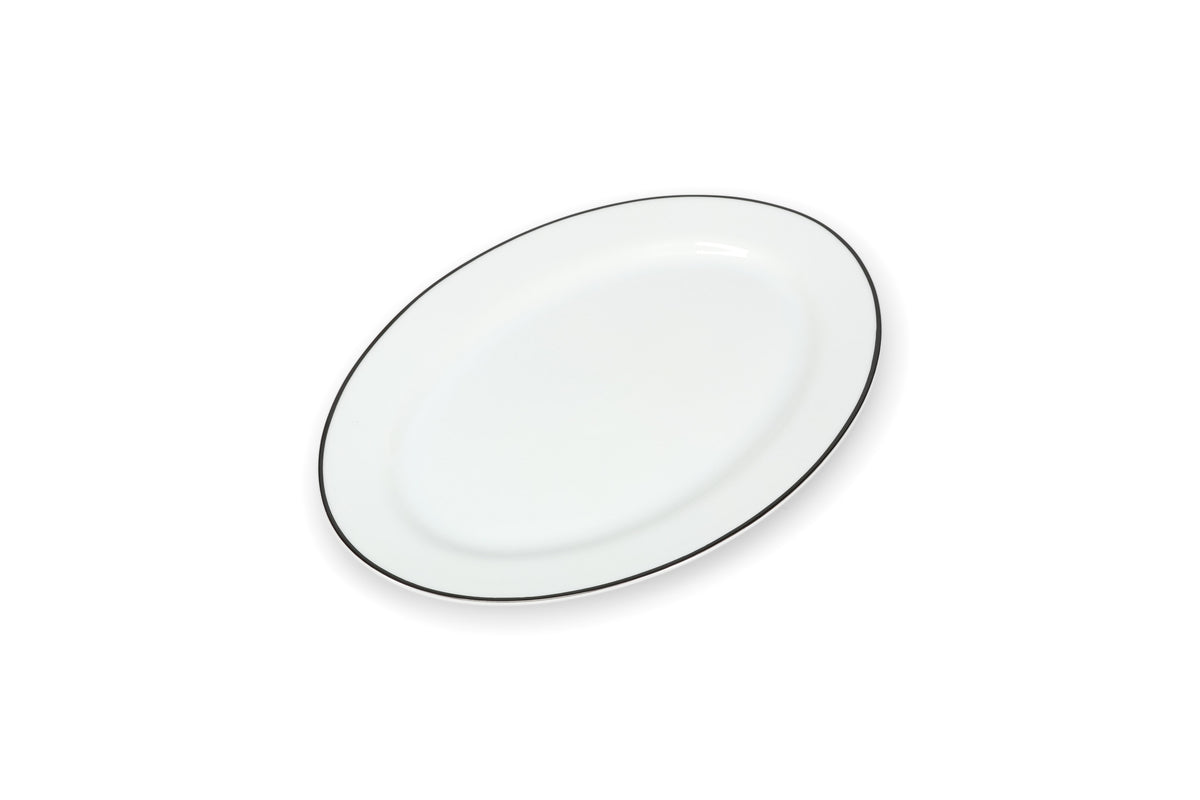 Bonbistro - Bistro Black Rim Serveerschaal 30,5x20,5xH2,5cm black rim Bistro - 1 SET - 6 stuks