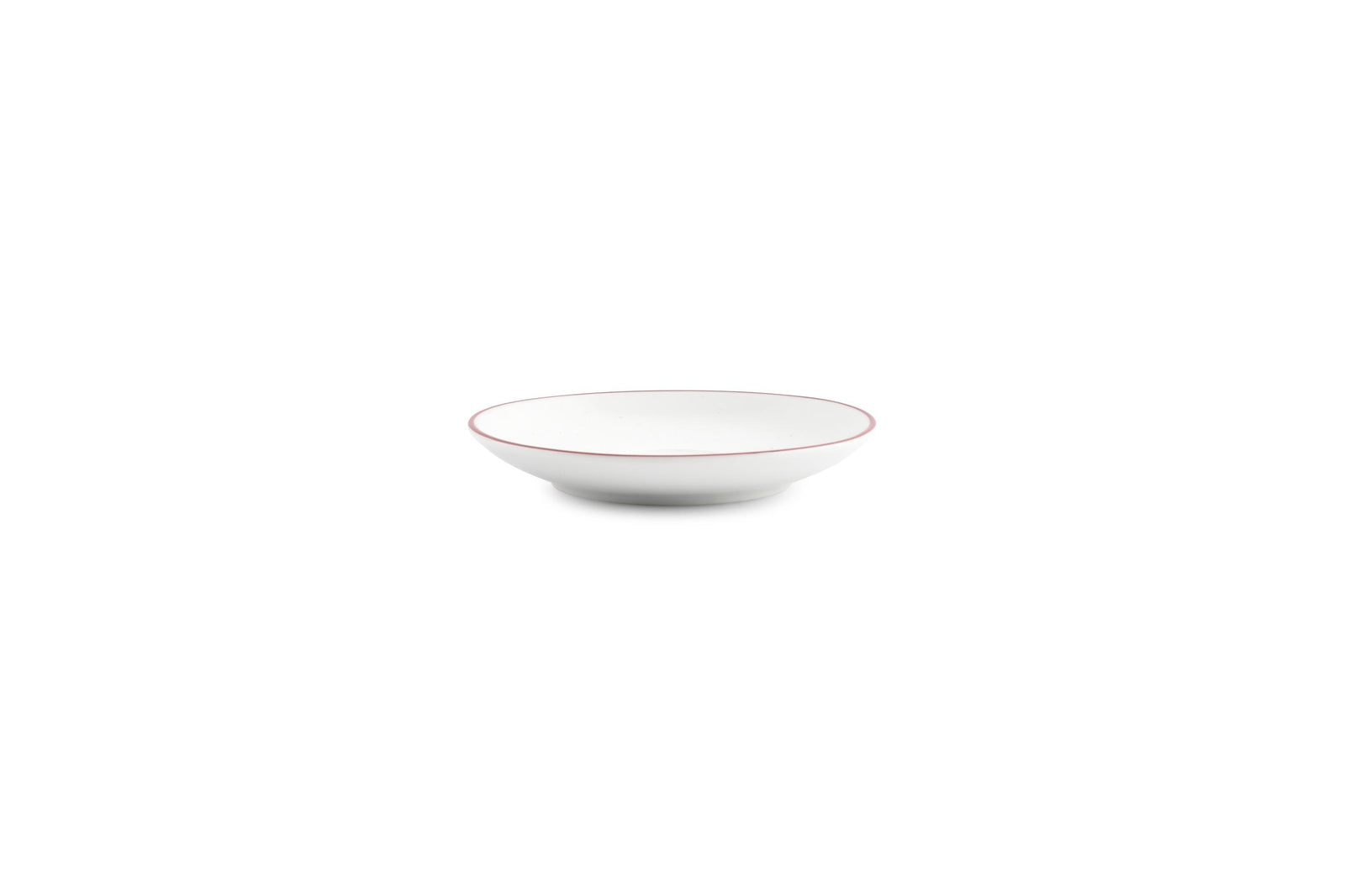 S&P - Basic White Soucoupe à moka 12,5cm burgundy rim Basic White - 1 SET - 6 pièces
