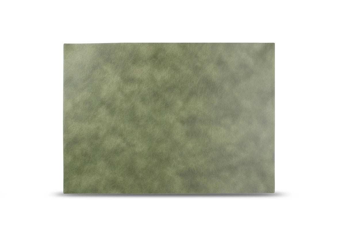 S&P - Placemat 43x30cm lederlook groen Layer - 1 SET - 4 stuks