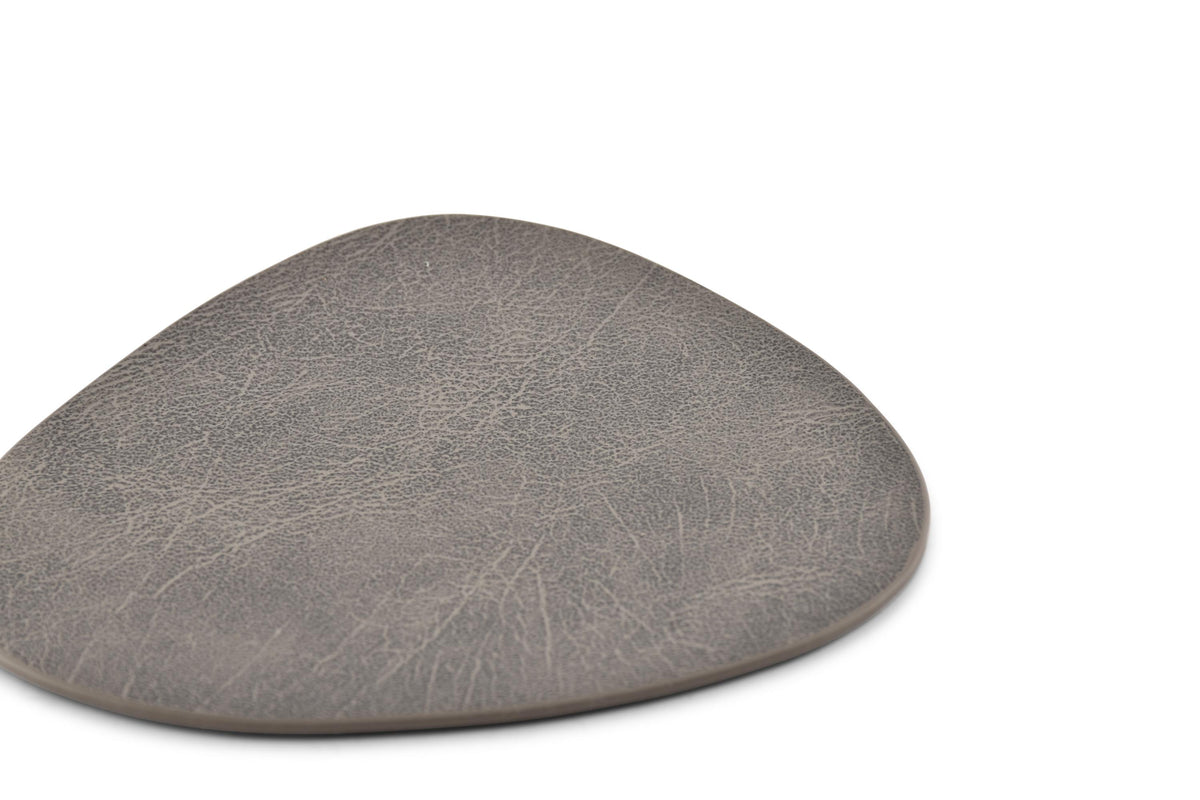 S&P - Sous-verre 11x10cm aspect cuir gris Layer - set/4