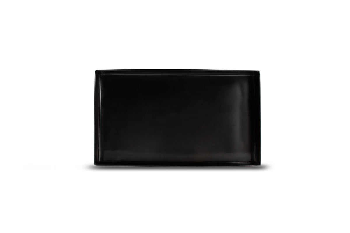 S&amp;P - Plateau de stockage 28x16xH3cm brossé noir Vanity