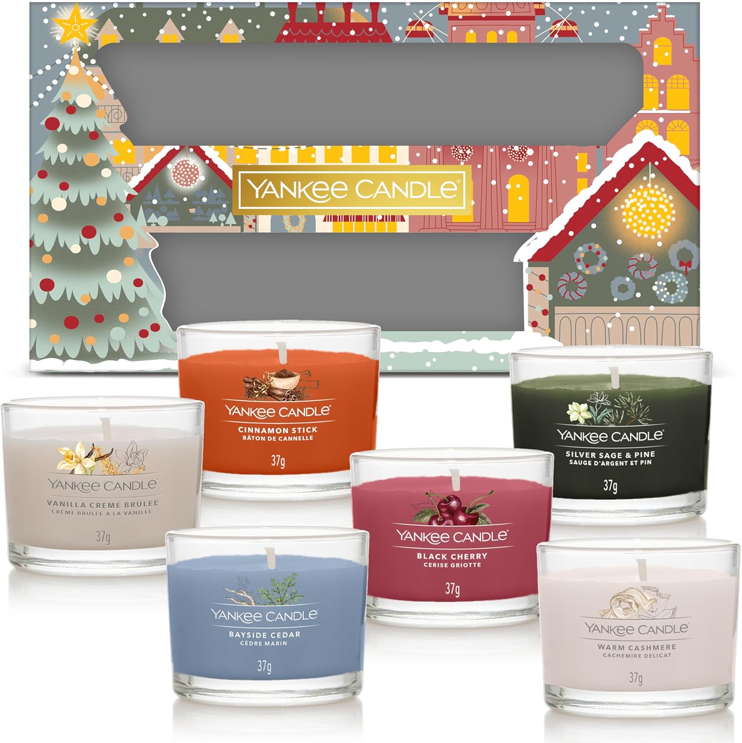 YC Passport to the Holidays 6 Signature Filled Votive Gift Set