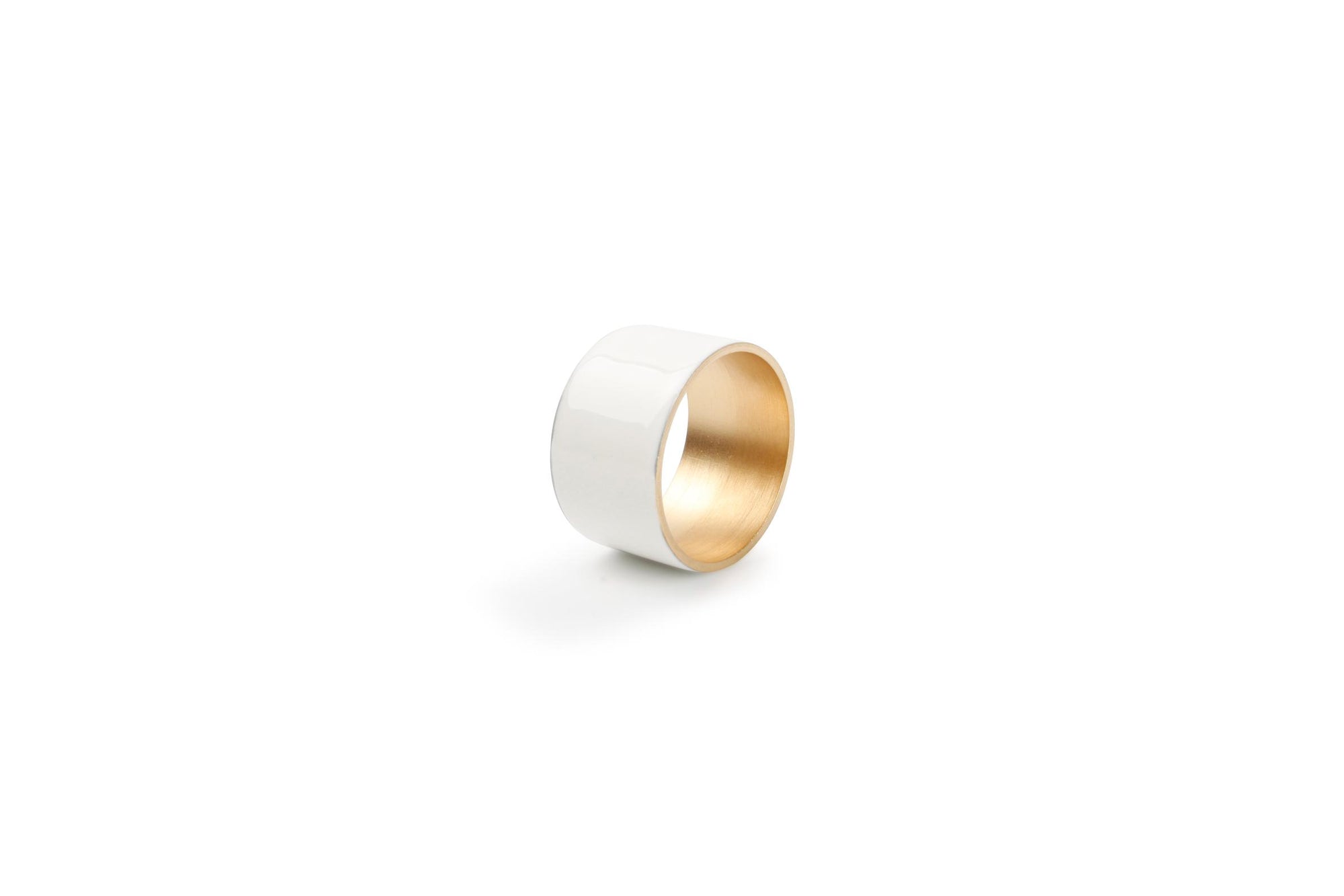 S&P - Servetring 5cm wit/goud Centro - set/4