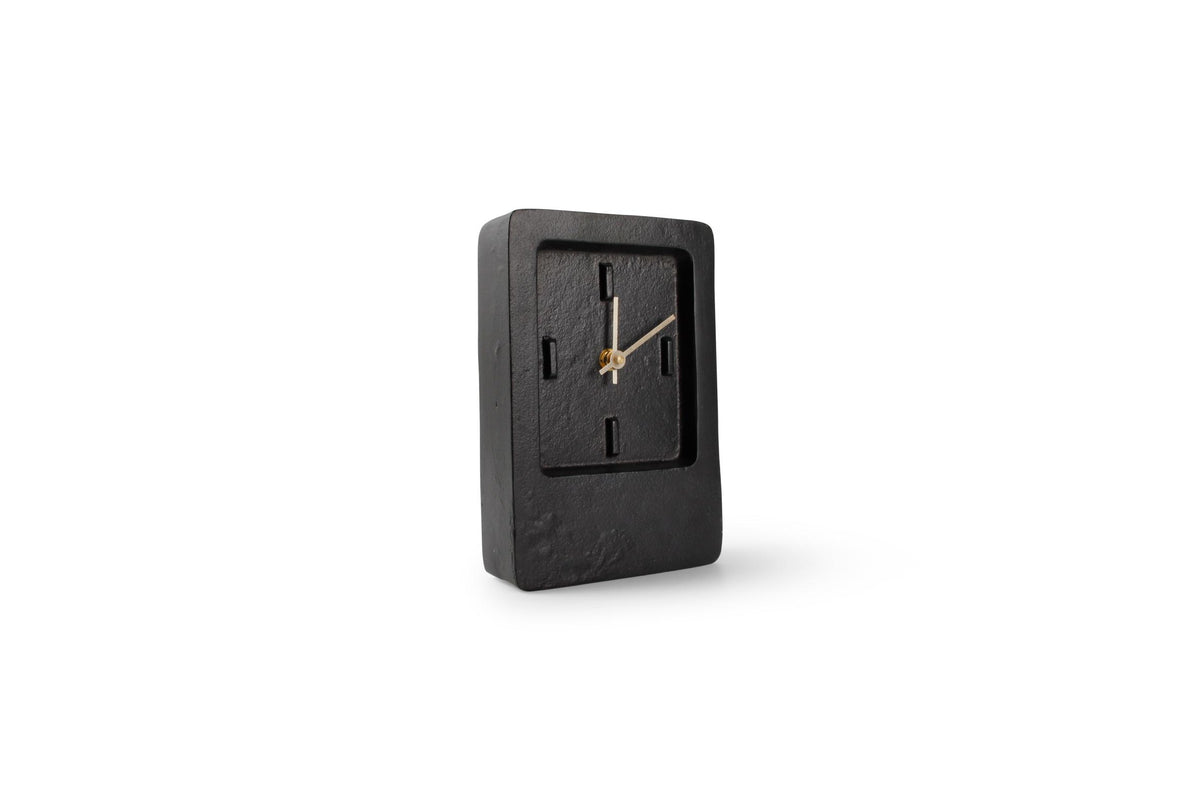 S&amp;P - Horloge de table 14xH22cm noir edge Zone