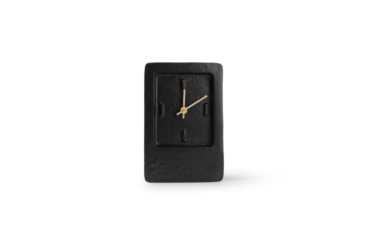 S&amp;P - Horloge de table 14xH22cm noir edge Zone