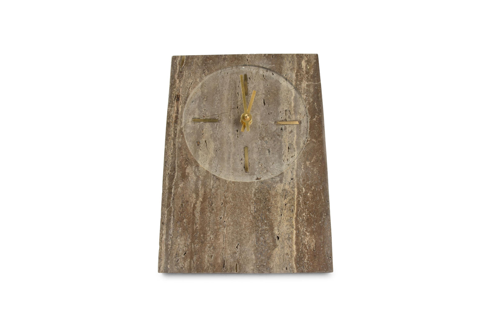 S&P - Horloge de table 16xH23,5cm travertin gris Zone