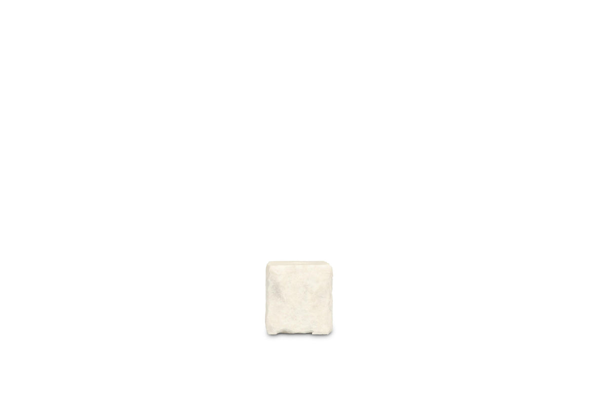 S&P - Bougeoir 8x8xH8cm marbre blanc Opus