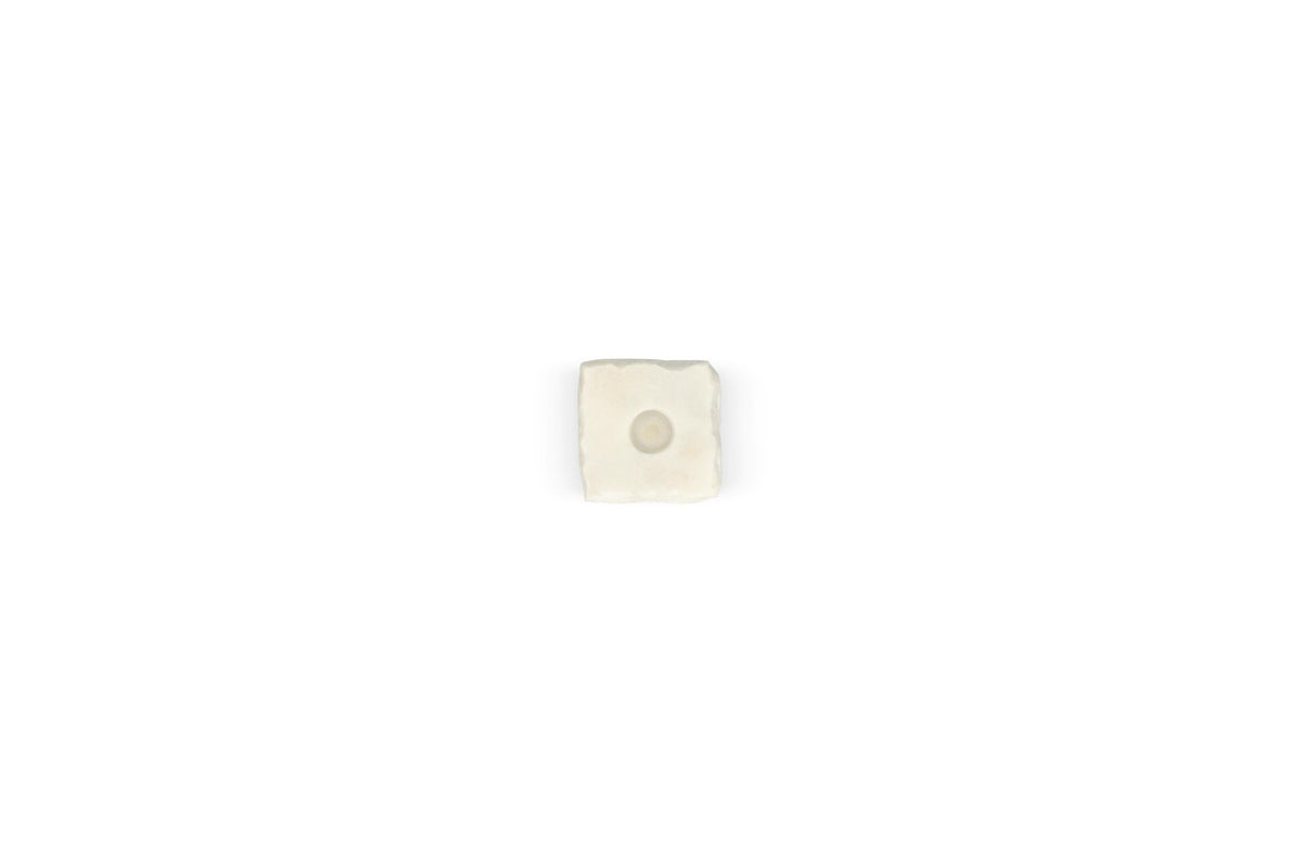 S&P - Bougeoir 8x8xH8cm marbre blanc Opus