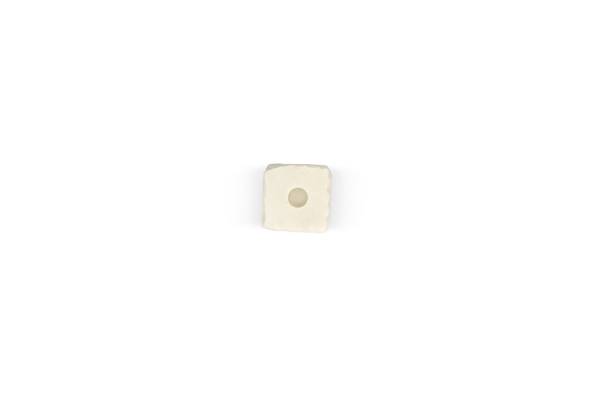 S&P - Kandelaar 8x8xH13,5cm marmer wit Opus