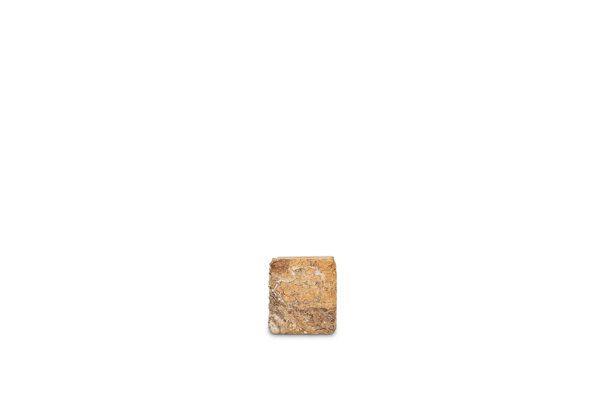 S&P - Kandelaar 8x8xH8cm marmer bruin Opus