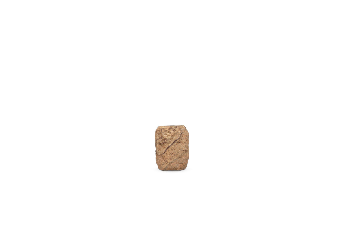 S&P - Kandelaar 8x8xH13,5cm marmer bruin Opus