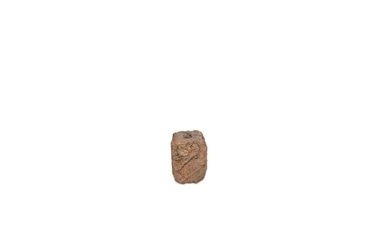 S&P - Kandelaar 8x8xH13,5cm marmer bruin Opus
