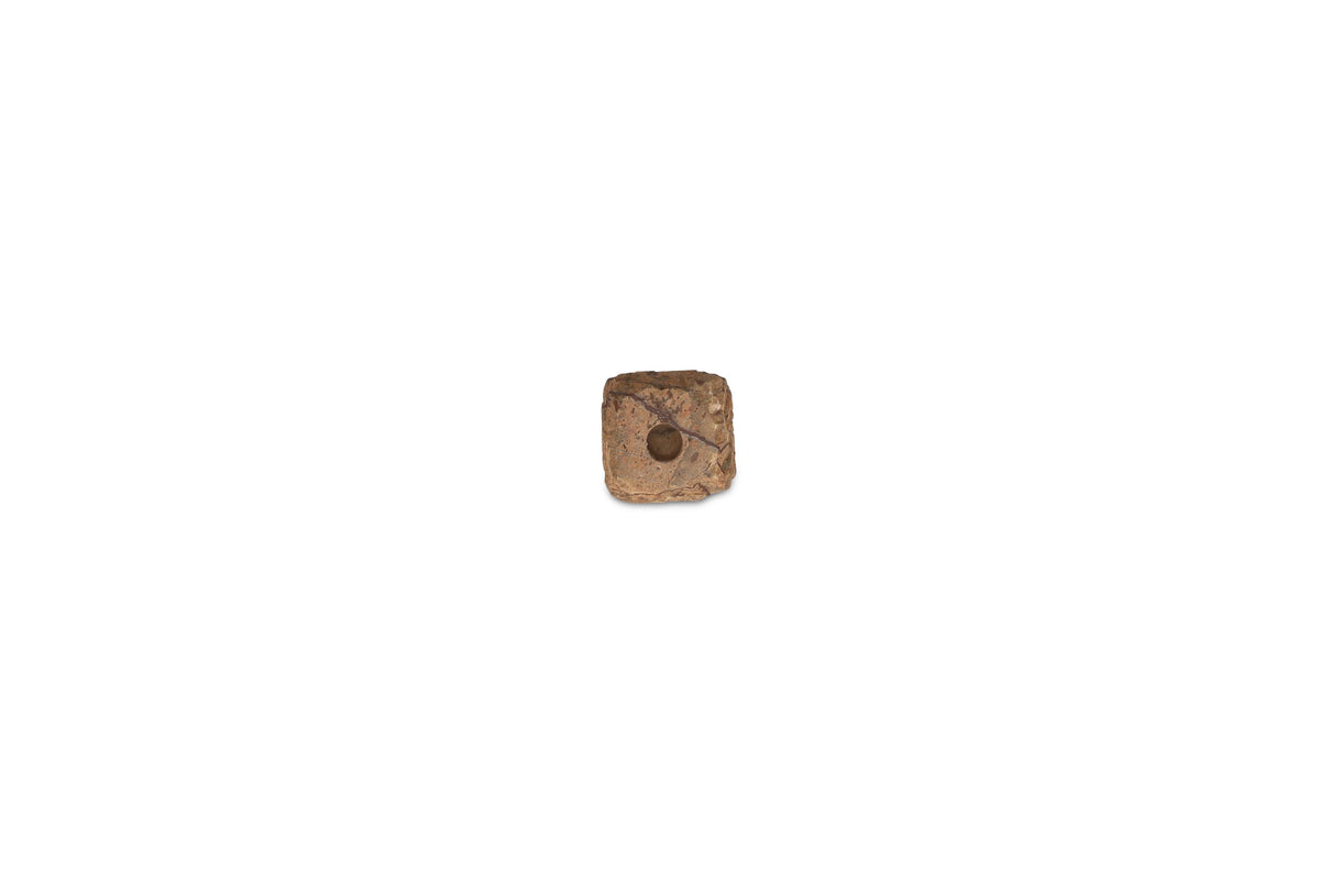 S&P - Kandelaar 8x8xH13,5cm marmer bruin Opus