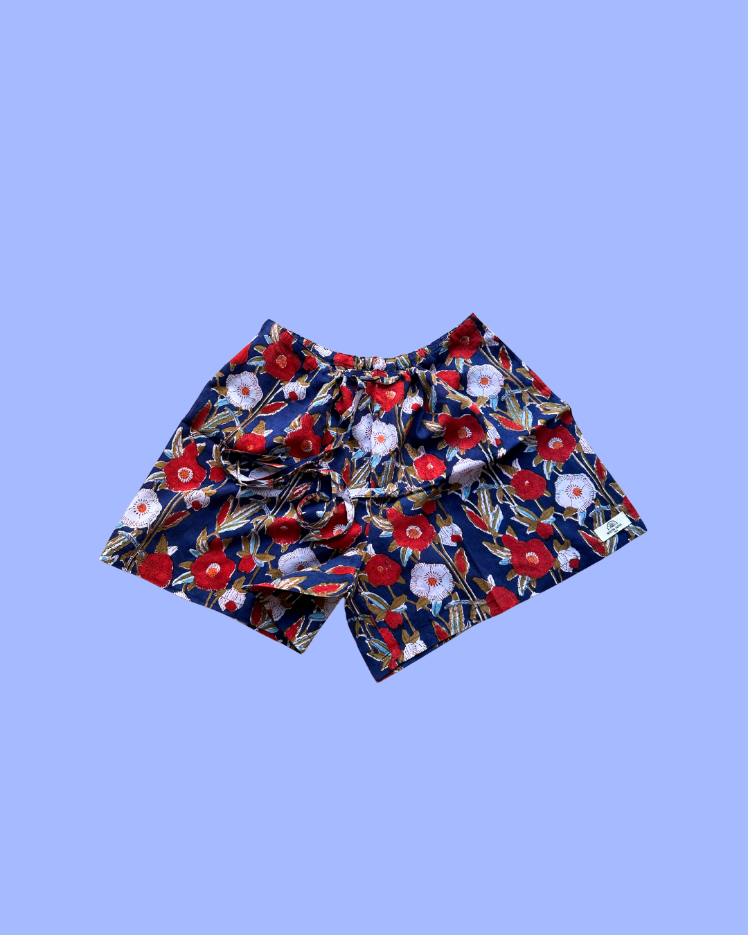 Short Goa Bleu en voile de coton