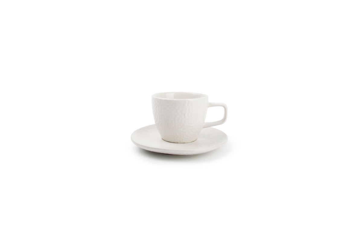 S&amp;P - Tasse à moka 10cl et soucoupe blanc Mielo - 1 SET - 4 pièces