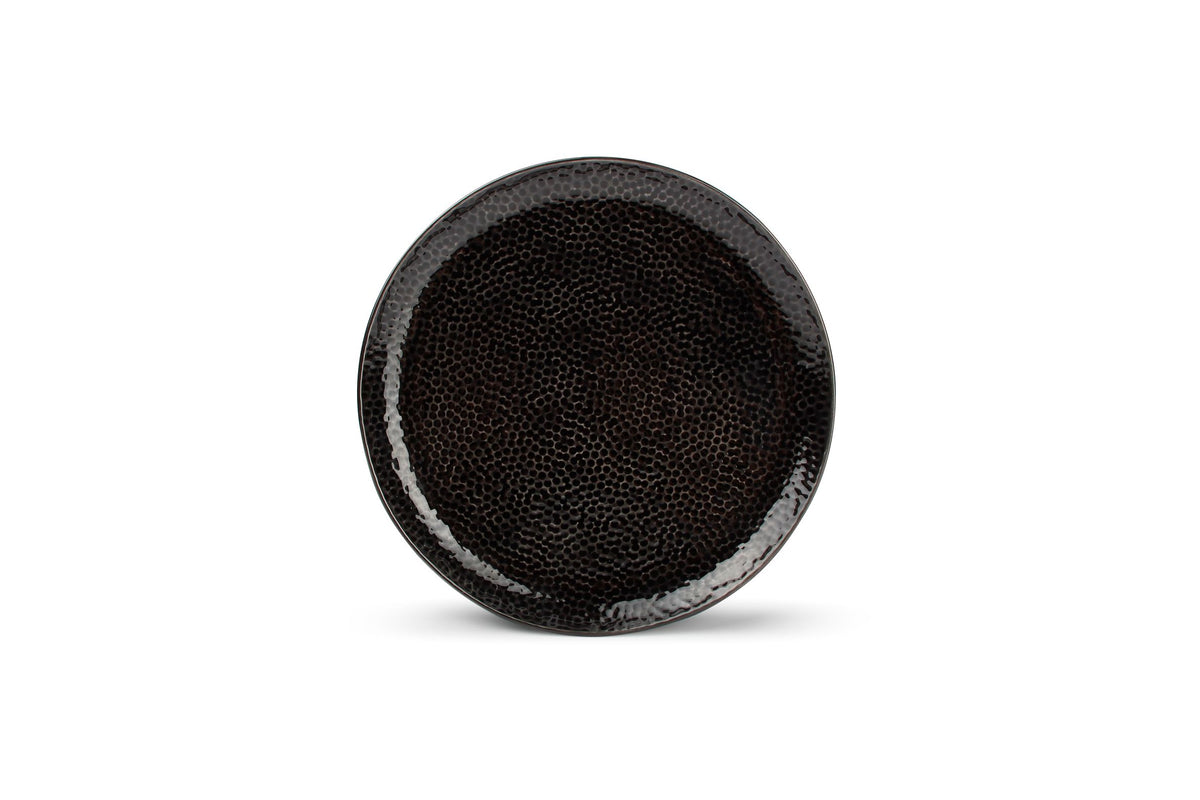 S&amp;P - Assiette plate 20,5cm noir Mielo - 1 SET - 4 pièces