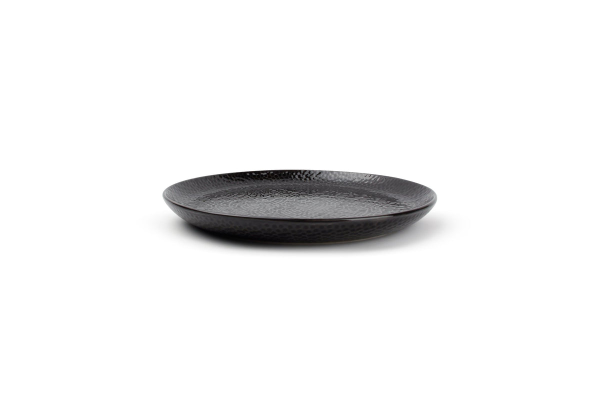 S&amp;P - Assiette plate 20,5cm noir Mielo - 1 SET - 4 pièces