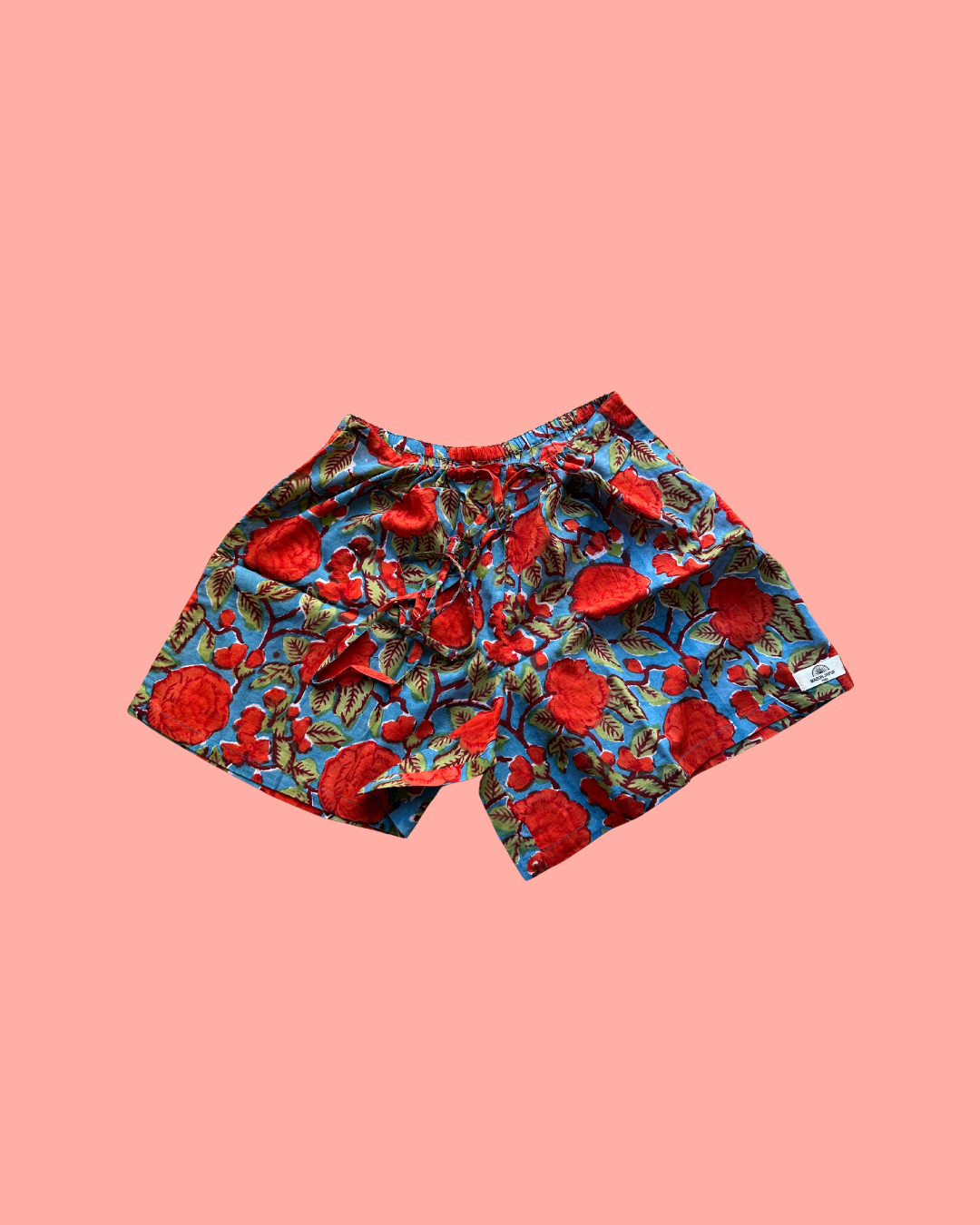 Short Goa Bleu en voile de coton