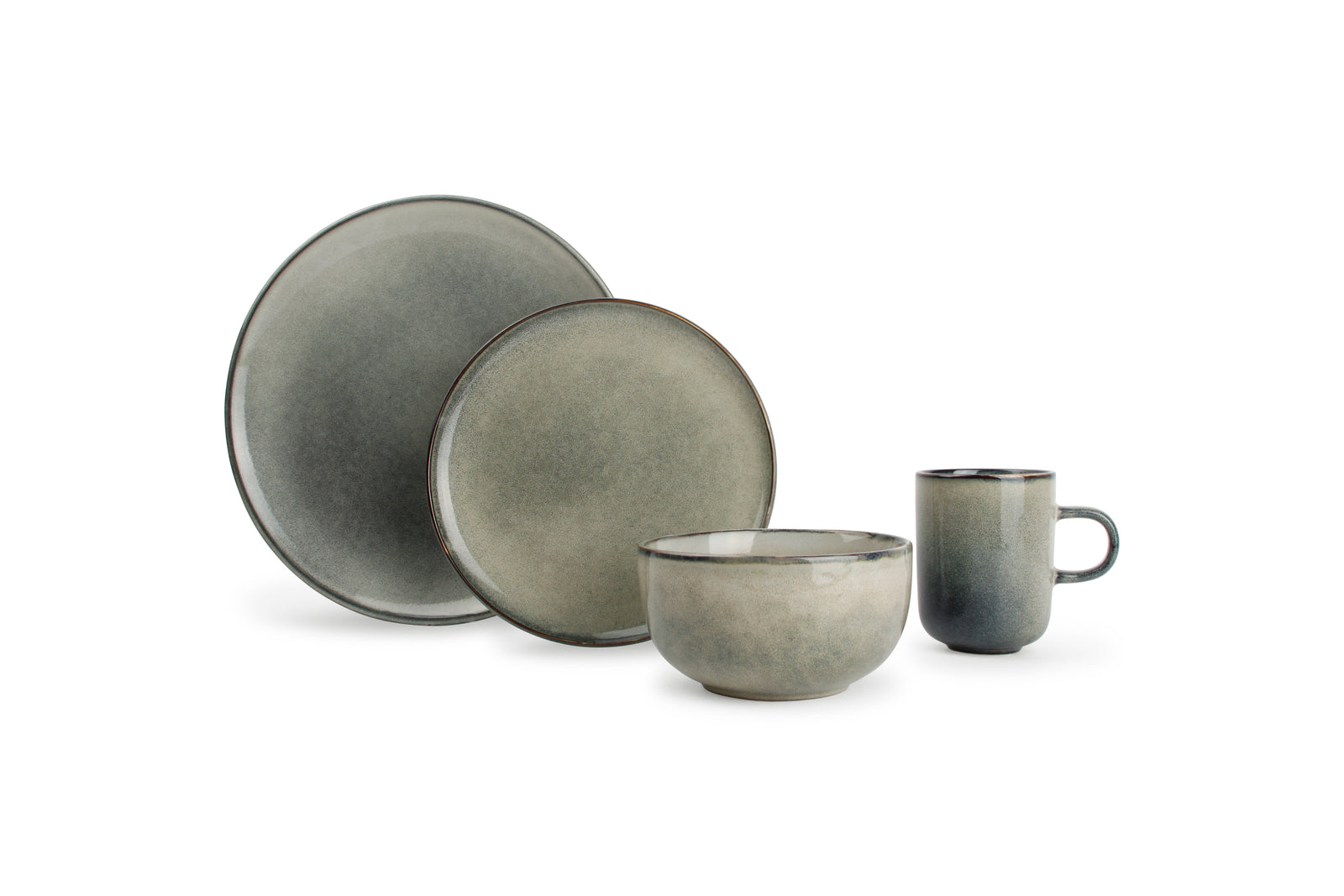 S&P - Servies 16-delig groen/blauw Meridian