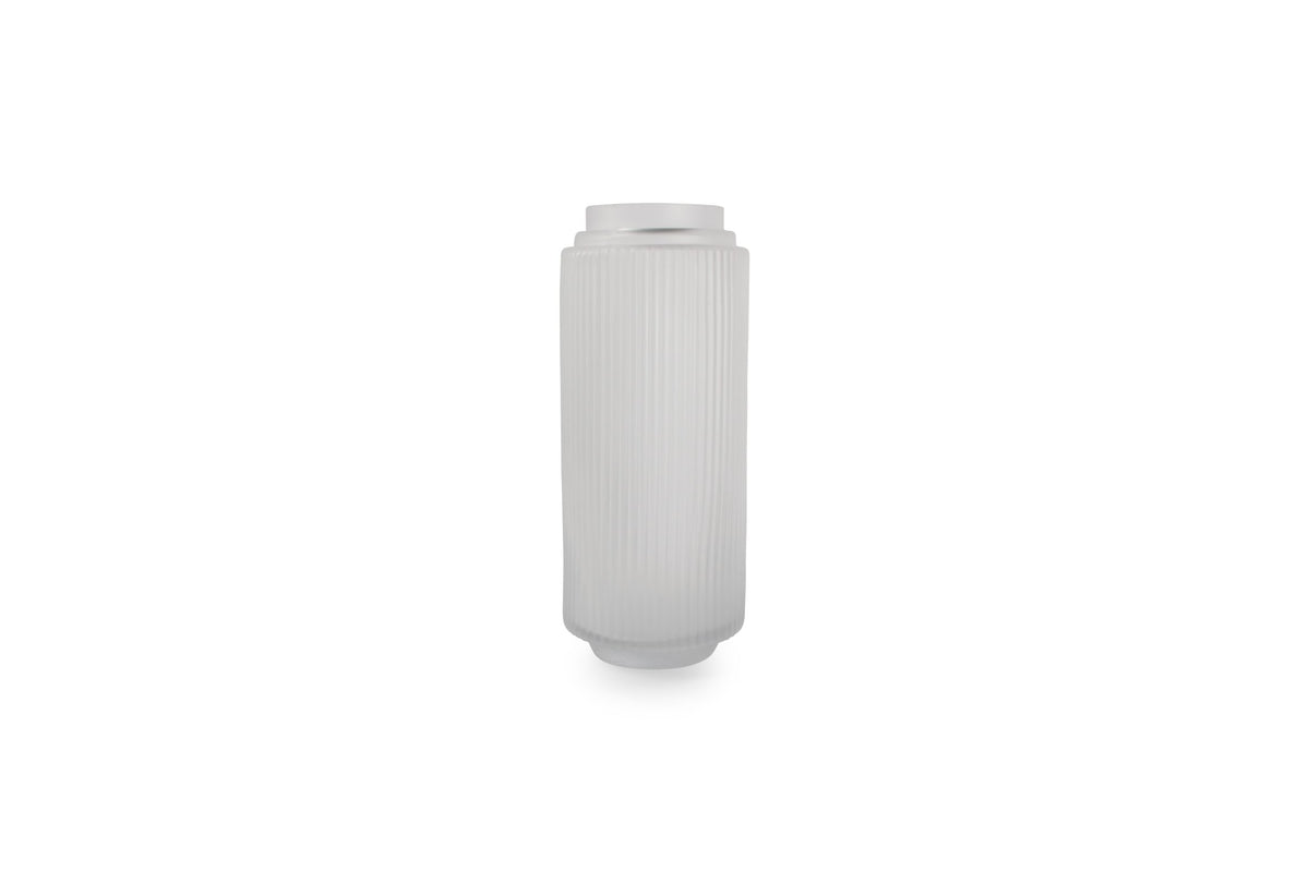 S&amp;P - Vase 12xH29cm matte white Ribble