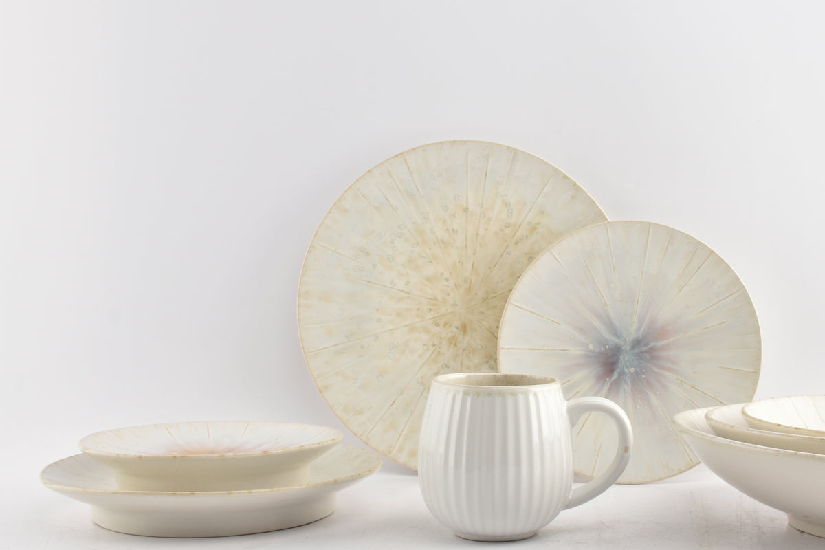 S&amp;P - Assiette plate 23,5xH3,5cm blanc Eclipse - 1 SET - 4 pièces