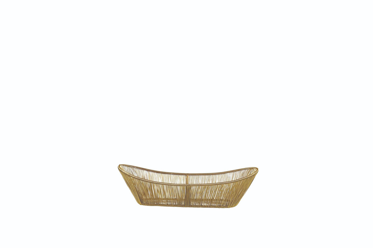 Gold Rhythm Wire Oval Basket
