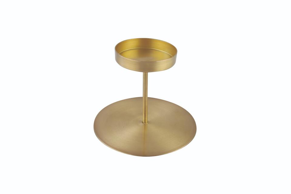 Kent Gold Pillar Candle Holder, Tall