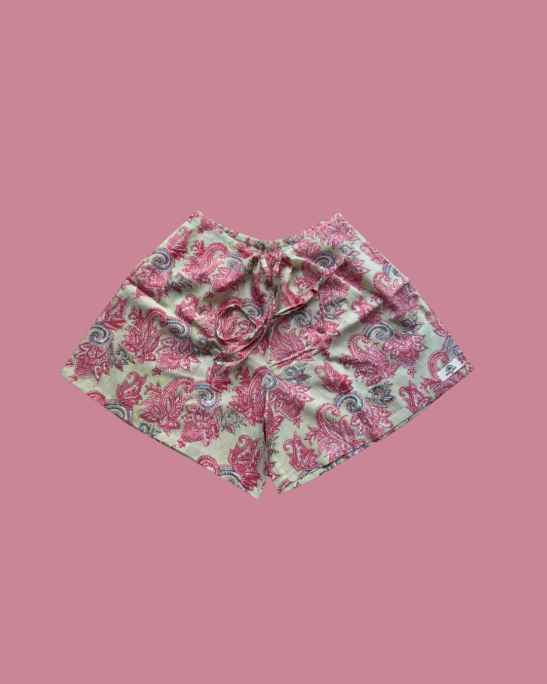 Short Goa Vert en voile de coton