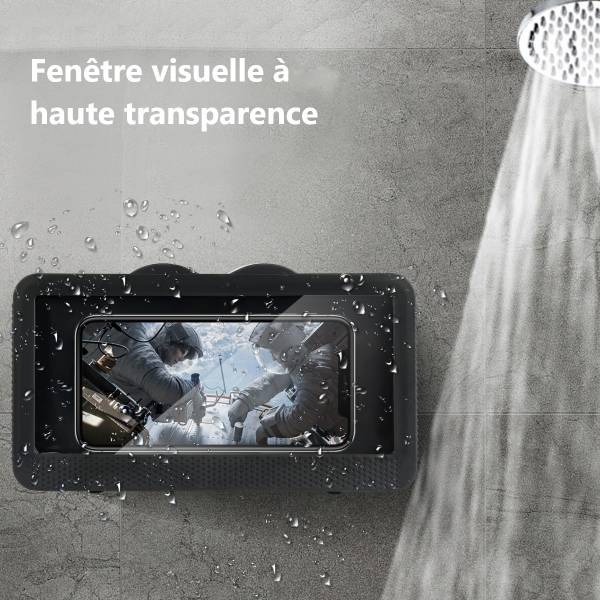 Waterdichte Muursteun Voor Telefoon - Zwart