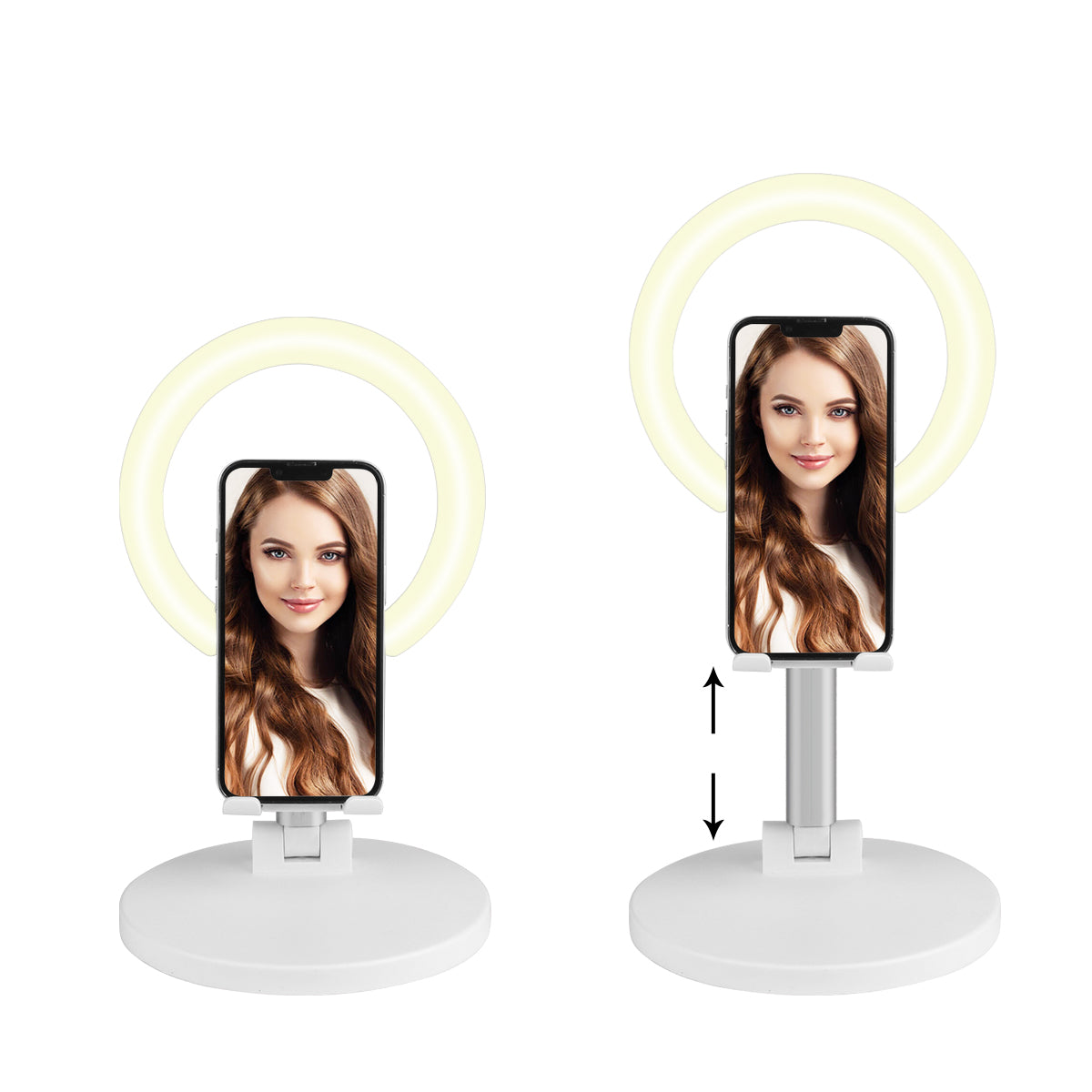 Ondersteuning Telefoon Ring Licht - Wit