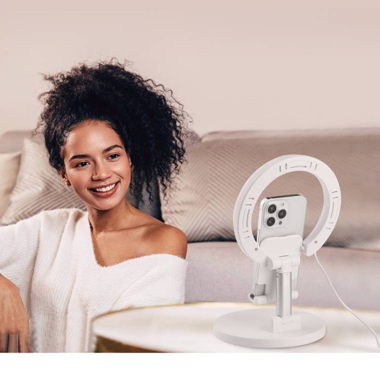 Ondersteuning Telefoon Ring Licht - Wit