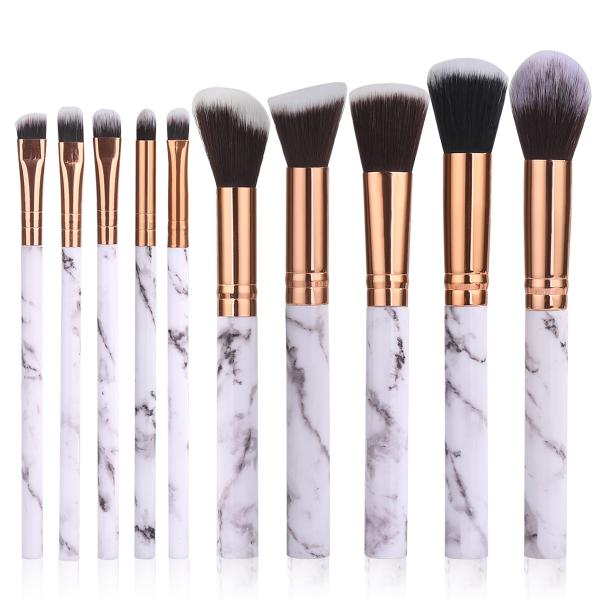 Set De 10 Pinceaux A Maquillage - Blanc