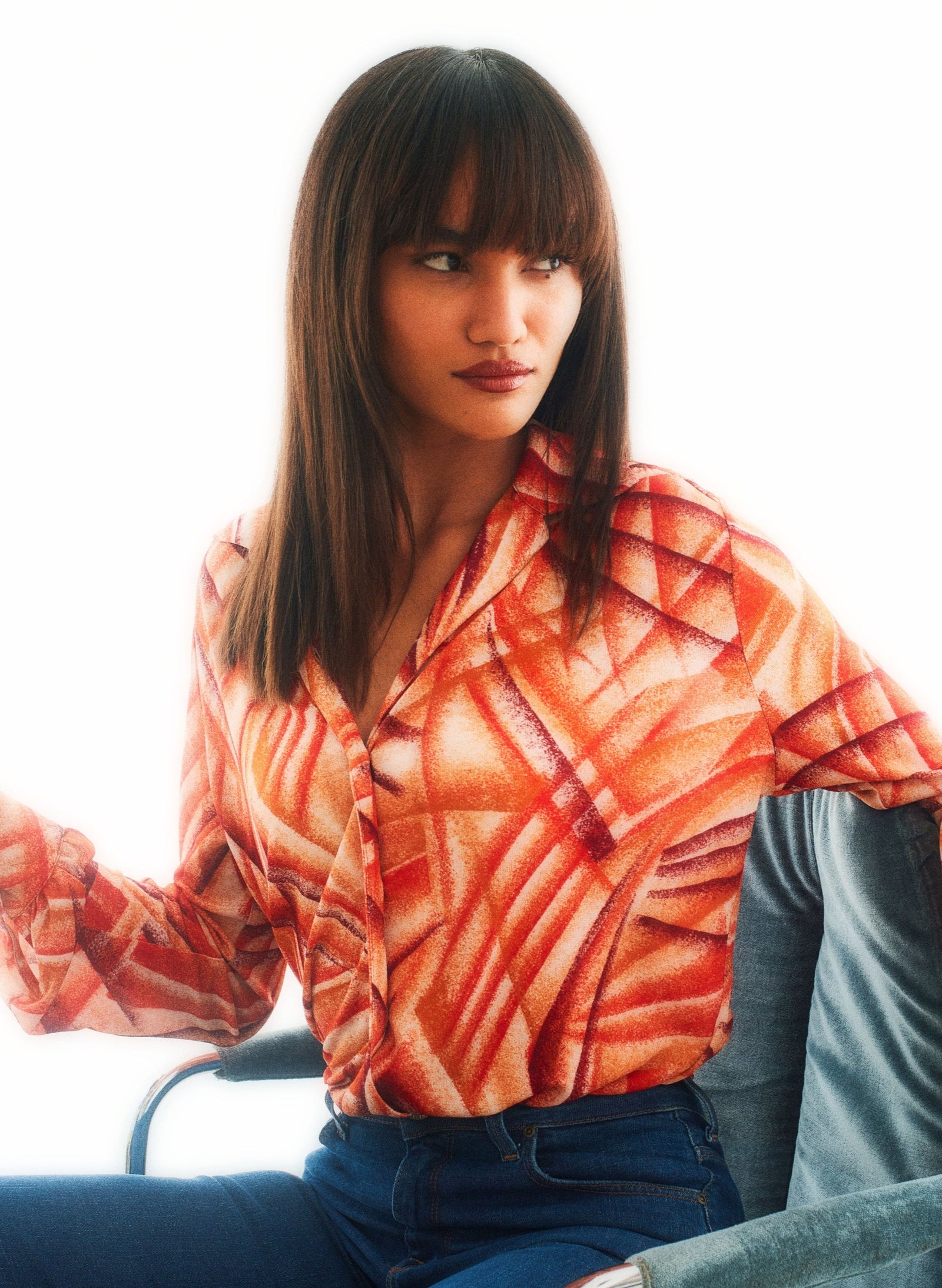 Top - Brigitte - Tropical Rood