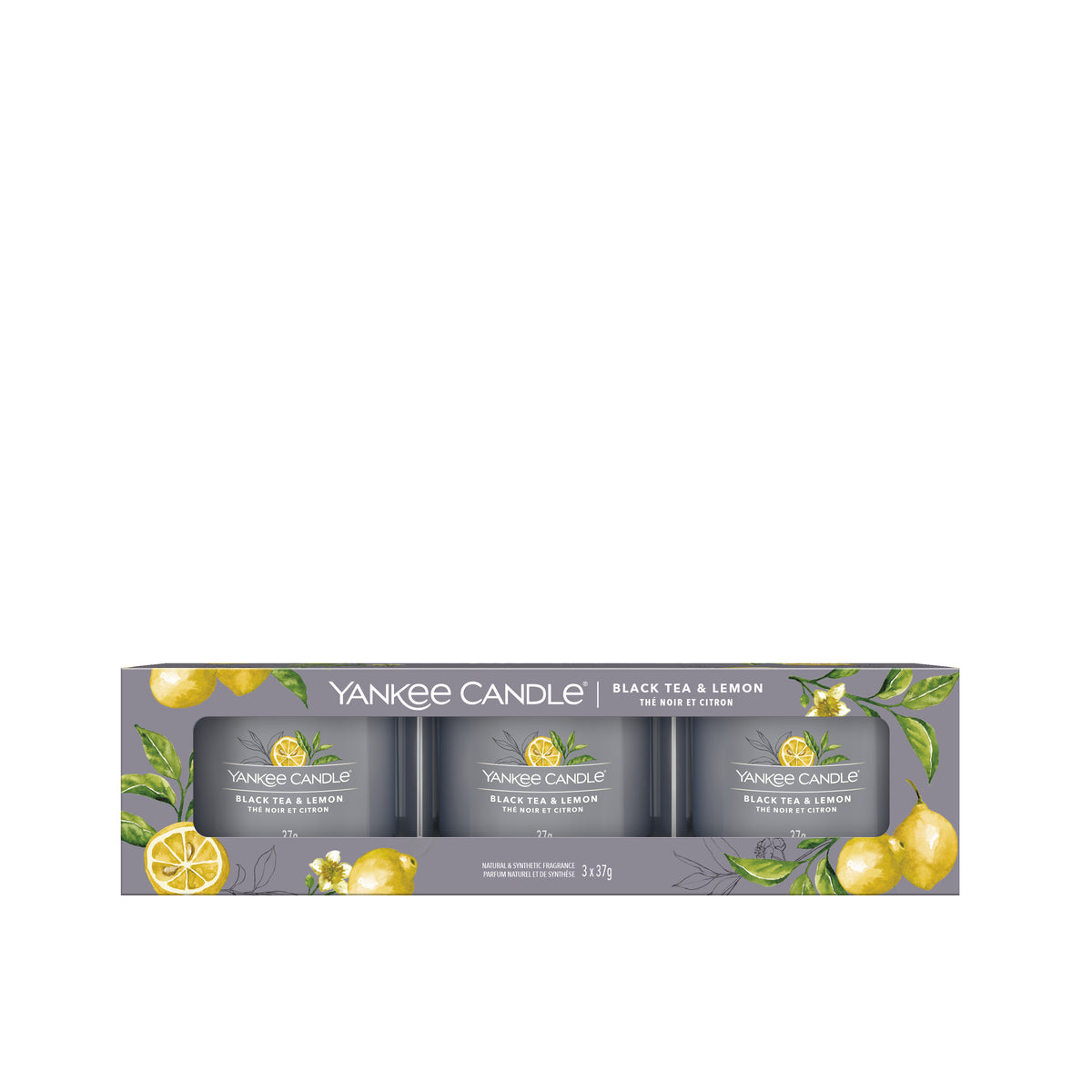 YC Black Tea &amp; Lemon Signature Filled Votive 3-Pack