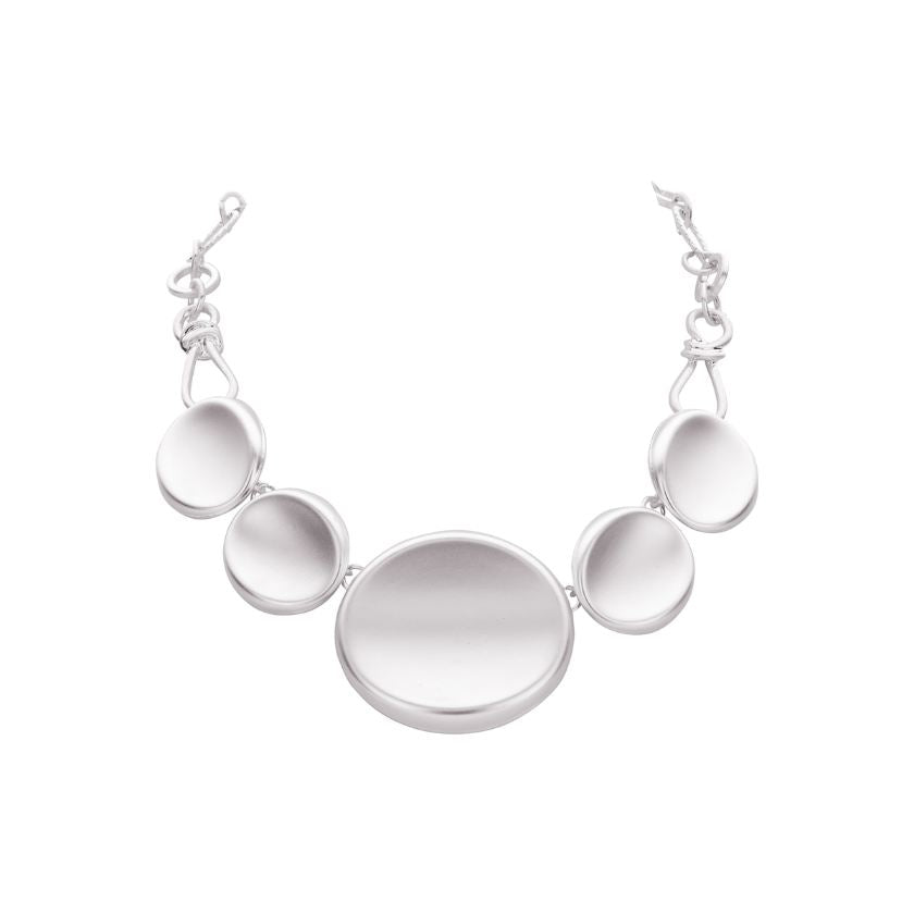 Collier - Breda Halsketting Zilverkleurig Mat