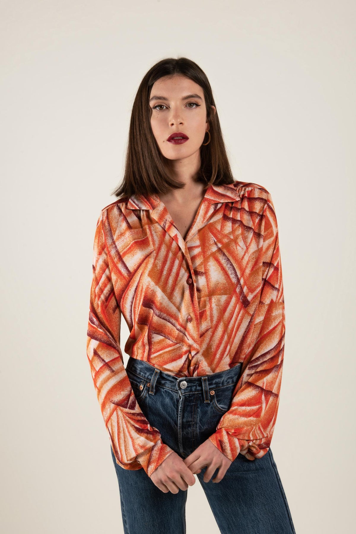 Top - Brigitte - Tropical Rood
