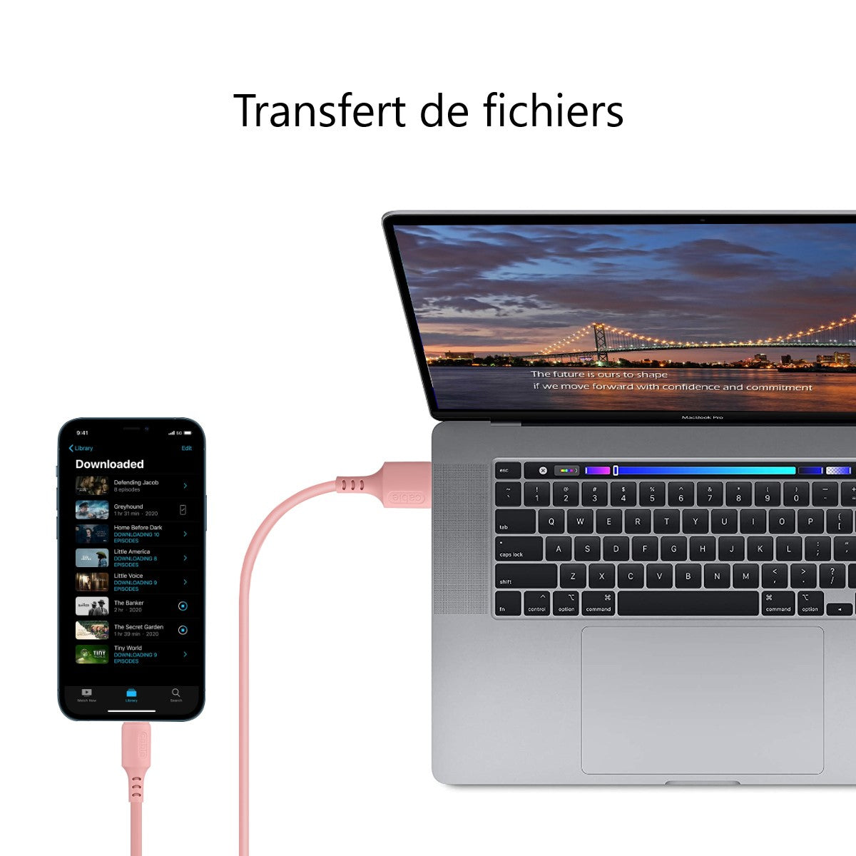 Usb-Lader Naar Lightning / Iphone 1,50 Meter - Roos