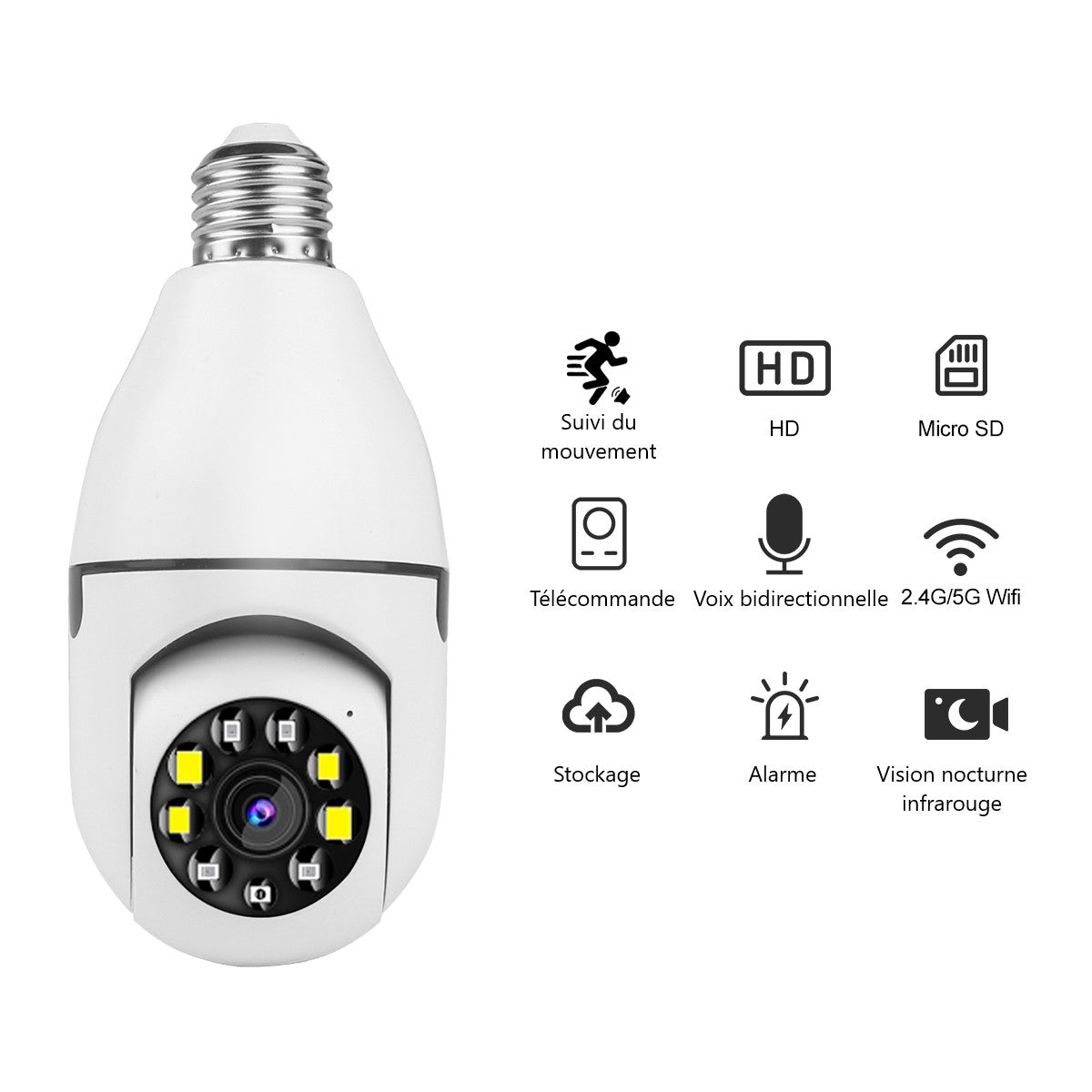 Wifi Camera Lamp - Wit