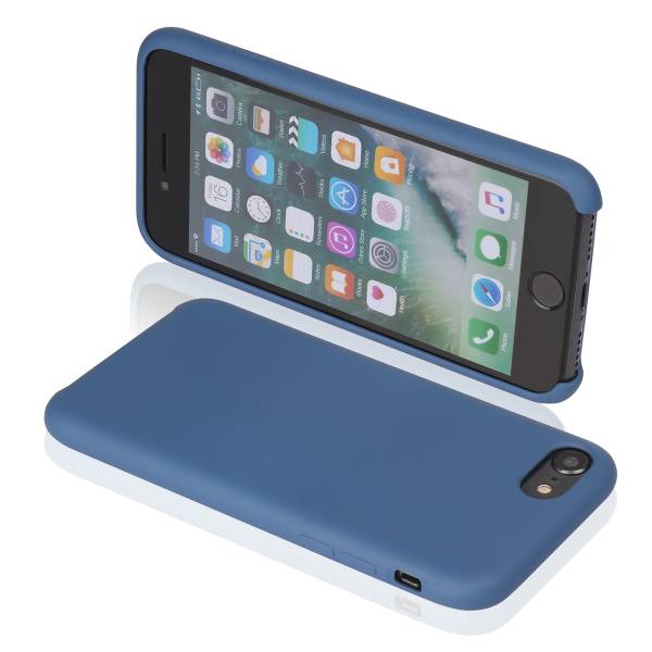 Coque Pour Iphone 7/8 Rigide En Silicone - Bleu Cobalt